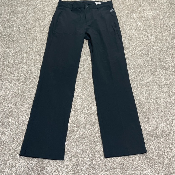 Adidas Womens athletic straight golf pants sz large black stretch pants workout - Picture 2 of 12